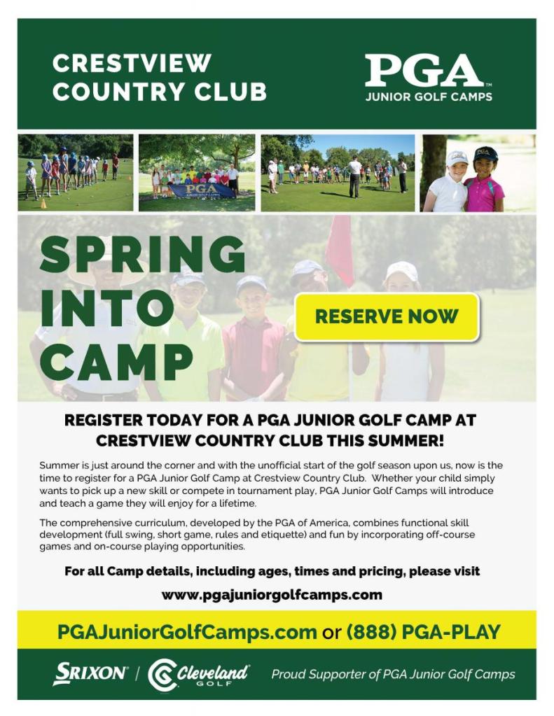 Junior Golf Camps flyer
