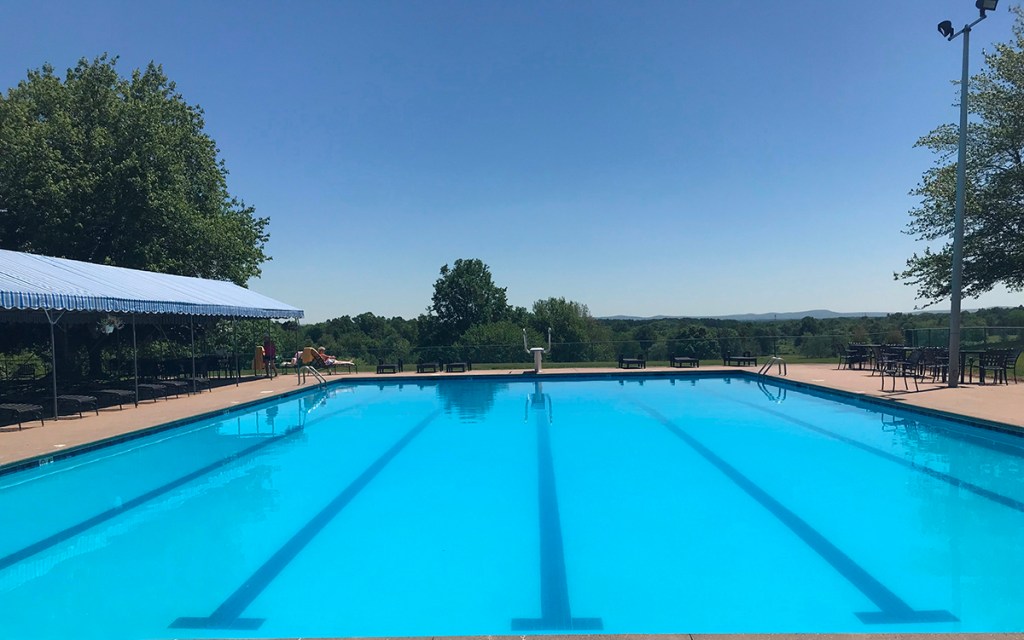 view of the pool