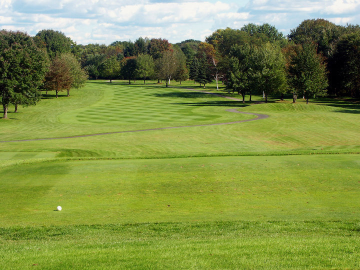 view down the fairway from the tee box
