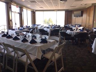 banquet tables set up