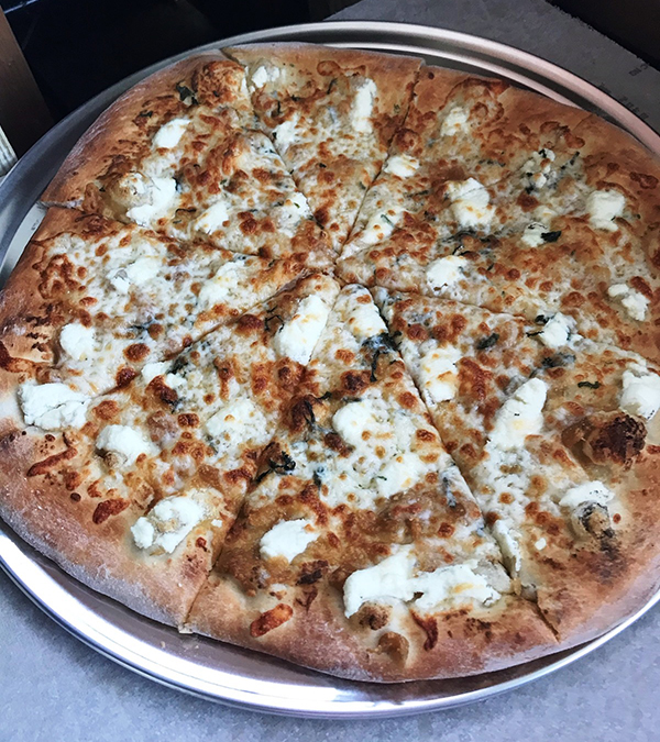 close up of pizza